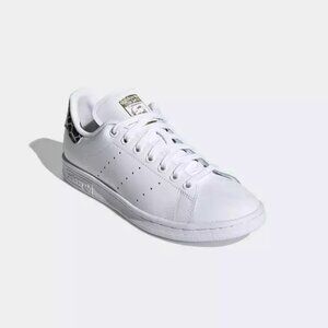 Adidas Originals Women's White Black Gold Stan Smith Shoes Size 6 us FV3422